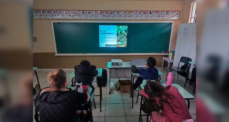 Confira a série de registros do trabalho em sala de aula.