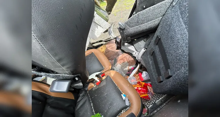 Imagens mostram estado de micro-ônibus e caminhão após acidente na BR-373