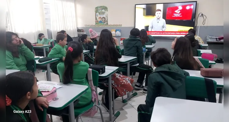 Confira os registros em sala de aula.