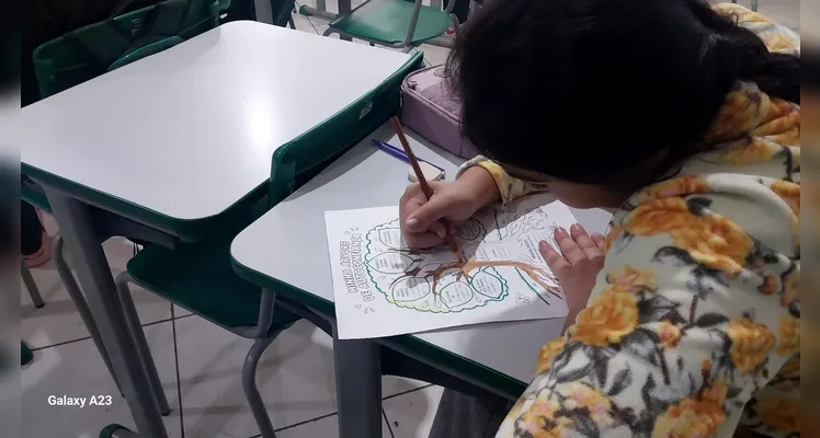 Confira os registros em sala de aula.