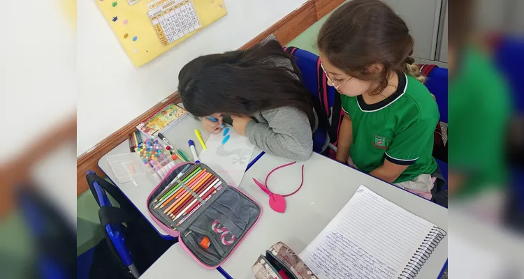 Confira os registros do trabalho em sala de aula.