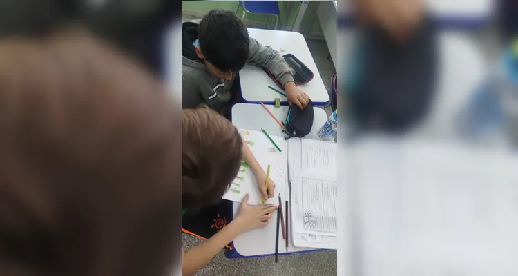 Confira os registros do trabalho em sala de aula.