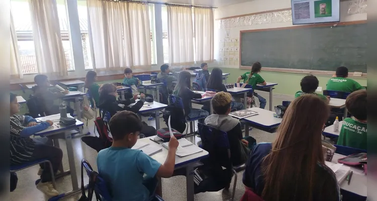 Confira os registros do trabalho em sala de aula.