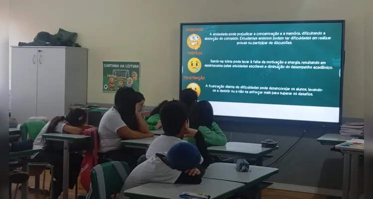 Confira os registros do trabalho em sala de aula.