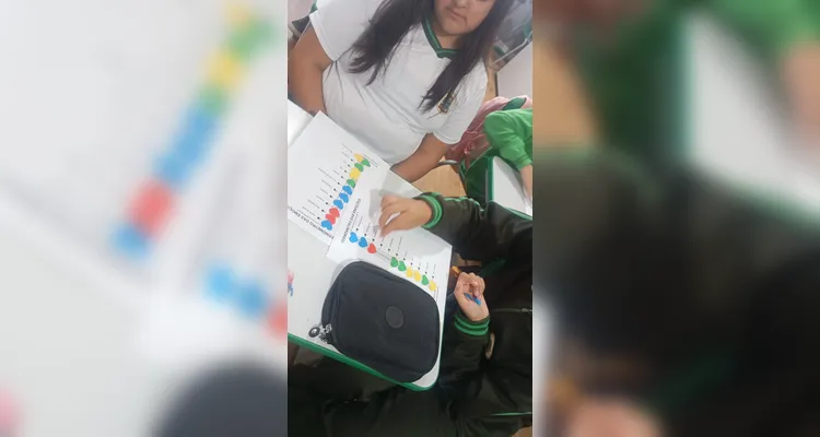 Confira os registros do trabalho em sala de aula.
