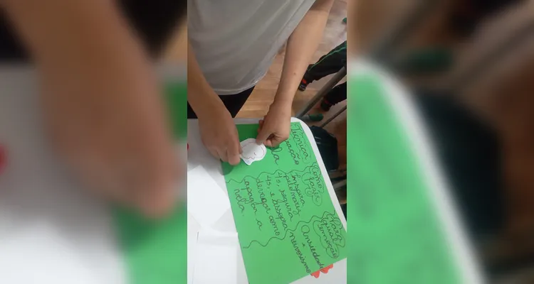 Confira os registros do trabalho em sala de aula.