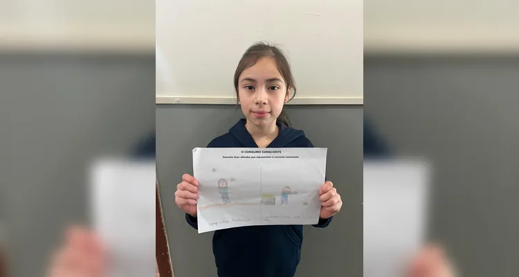 Os alunos produziram textos e desenhos sobreo tema estudado.