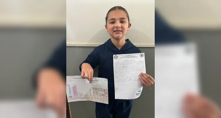 Os alunos produziram textos e desenhos sobreo tema estudado.