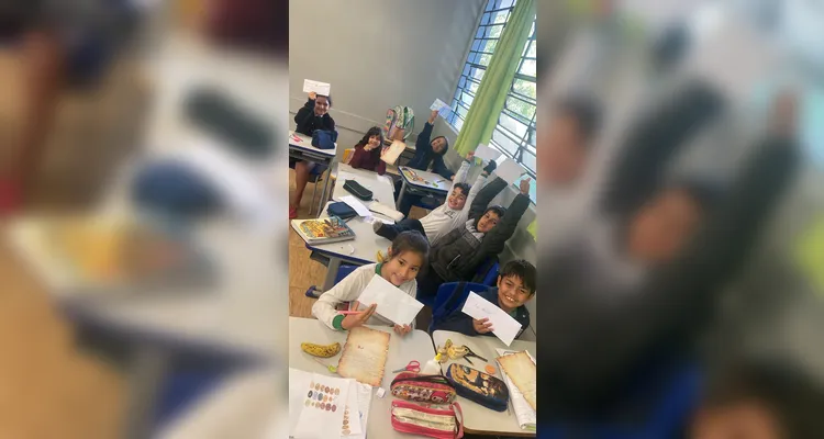 Confira os registros do trabalho em sala de aula.