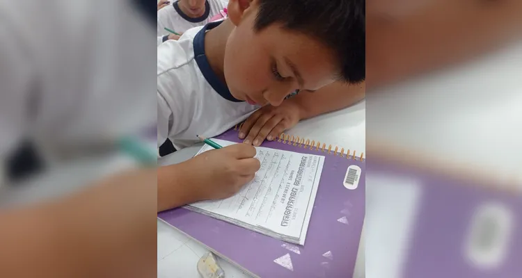 Confira os registros do trabalho em sala de aula.