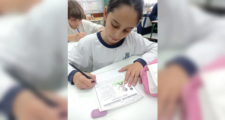 Confira os registros do trabalho em sala de aula.