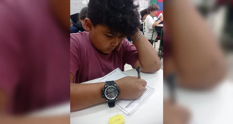 Confira os registros do trabalho em sala de aula.
