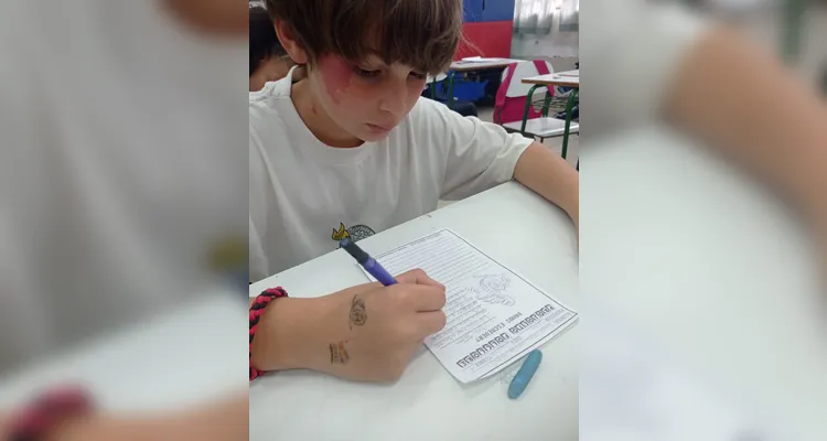 Confira os registros do trabalho em sala de aula.
