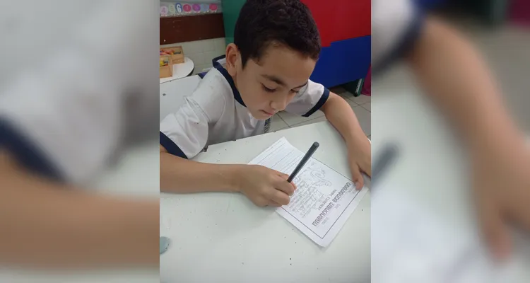 Confira os registros do trabalho em sala de aula.