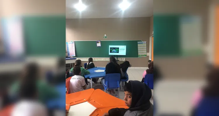 Confira os registros do trabalho em sala de aula.