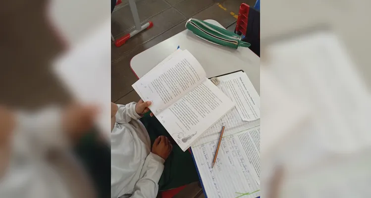 Veja os registros do trabalho em sala de aula.