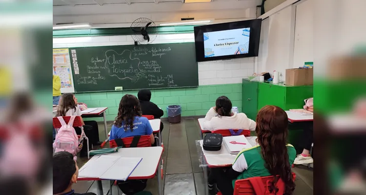 Veja os registros do trabalho em sala de aula.