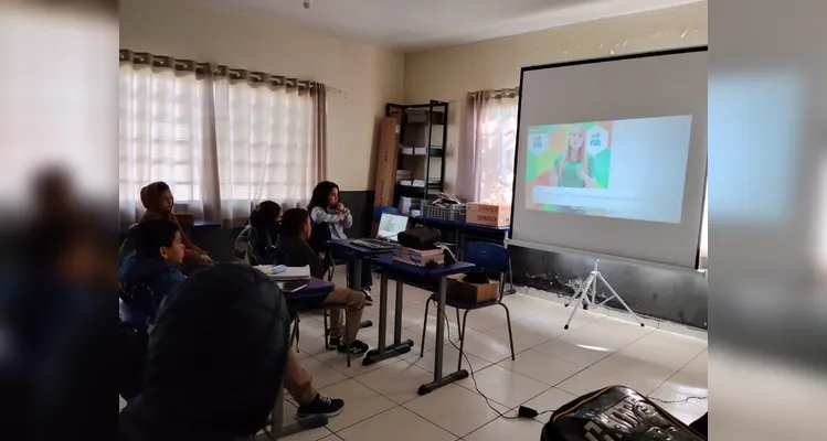 Veja os registros em sala de aula.