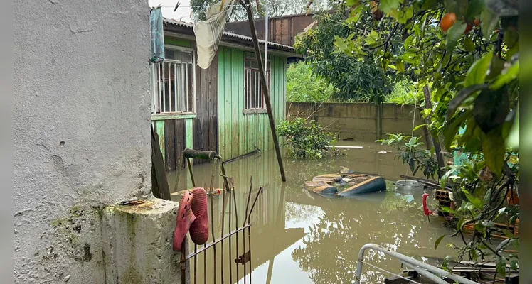 Chuva alaga casa e mobiliza Defesa Civil no bairro Nova Rússia em PG