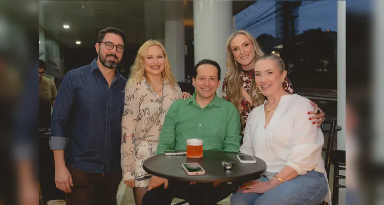 Tiberio Cabral, Karla Diniz, este colunista, Valeska Bobato e Paula Campagnoli
