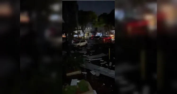 Estragos na cidade de Apucarana.
