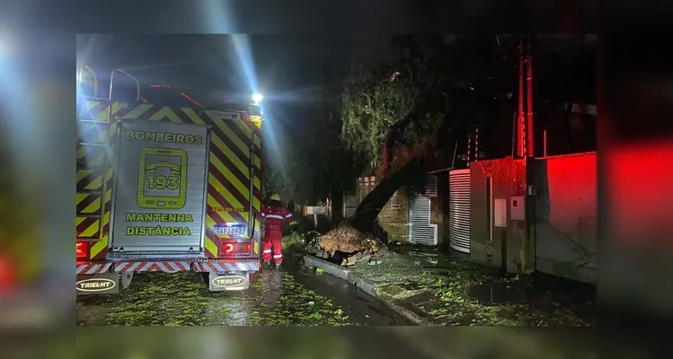 Estragos na cidade de Apucarana.