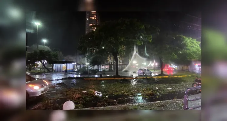 Estragos na cidade de Apucarana.