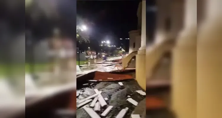 Estragos na cidade de Apucarana.