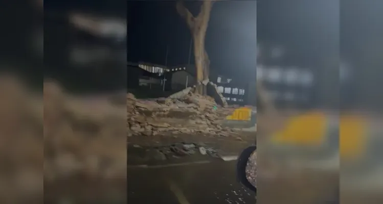 Estragos na cidade de Apucarana.