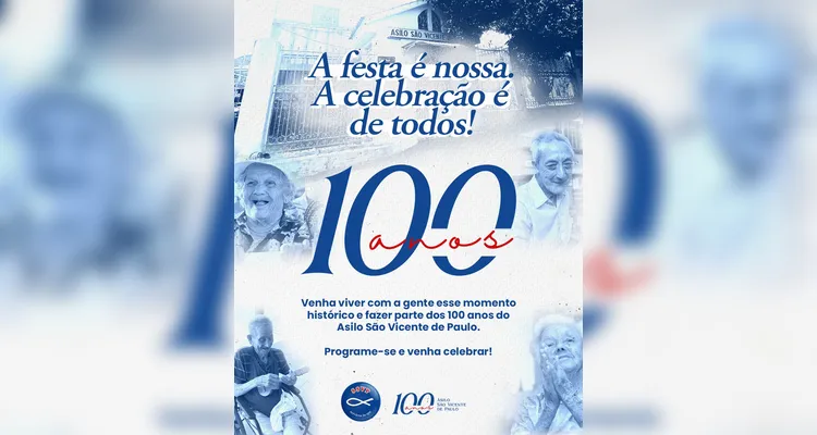 Asilo São Vicente de Paulo celebra 100 anos com programação especial neste fim de semana