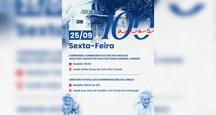 Asilo São Vicente de Paulo celebra 100 anos com programação especial neste fim de semana