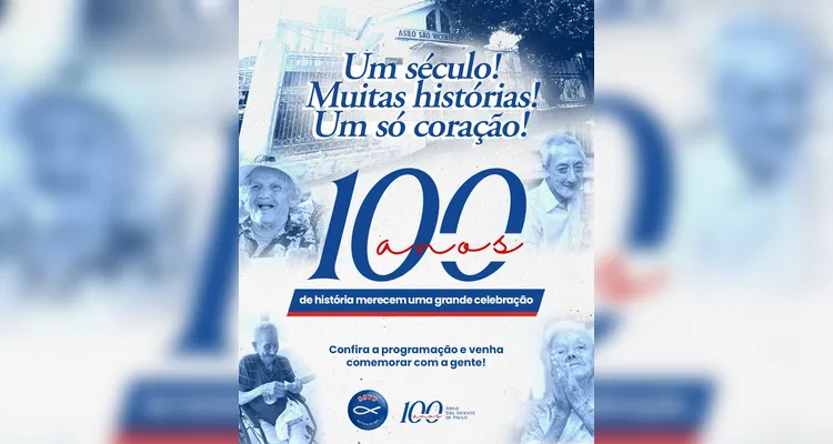 Asilo São Vicente de Paulo celebra 100 anos com programação especial neste fim de semana