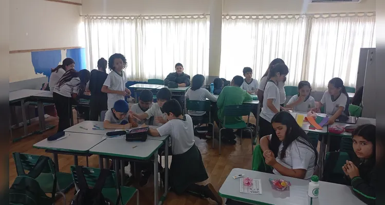 Confira os registros do trabalho em sala de aula.