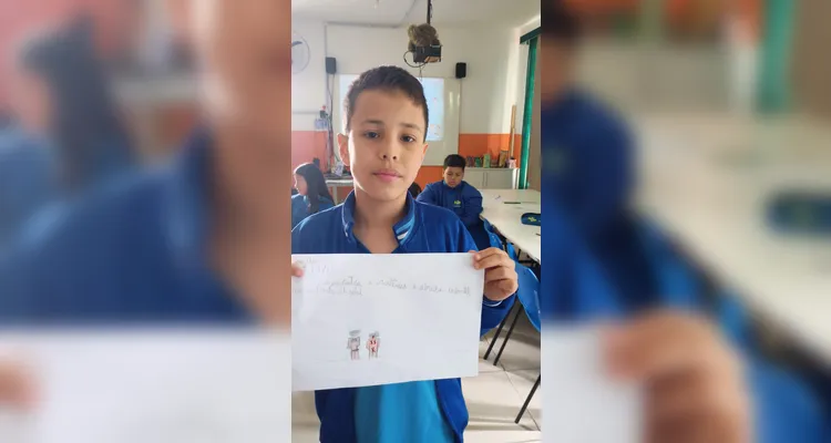 Confira os registros do trabalho em sala de aula.