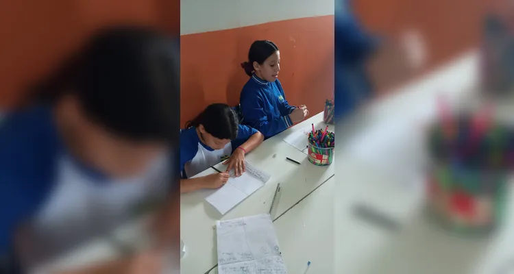 Confira os registros do trabalho em sala de aula.