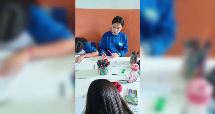 Confira os registros do trabalho em sala de aula.