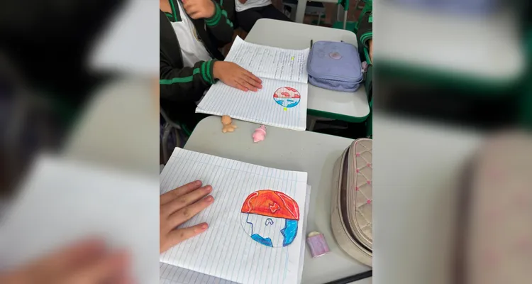 Veja a série de registros da ampla proposta em sala de aula.