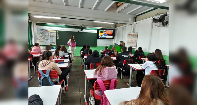 Conteúdo audiovisual foi destaque em sala de aula.