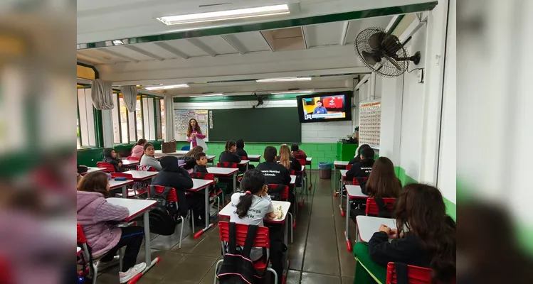 Conteúdo audiovisual foi destaque em sala de aula.