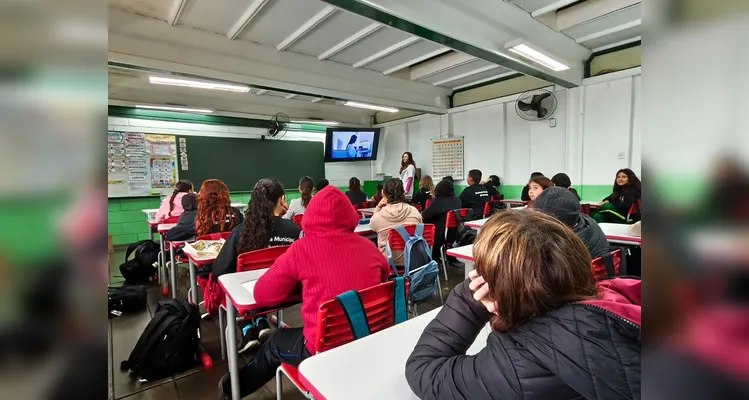 Conteúdo audiovisual foi destaque em sala de aula.