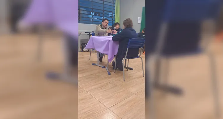 Veja os registros do trabalho em sala de aula.