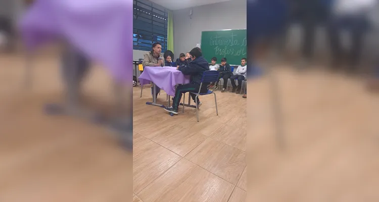 Veja os registros do trabalho em sala de aula.
