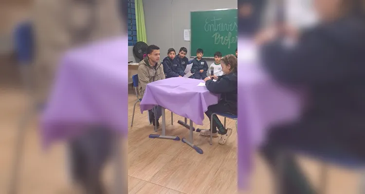 Veja os registros do trabalho em sala de aula.