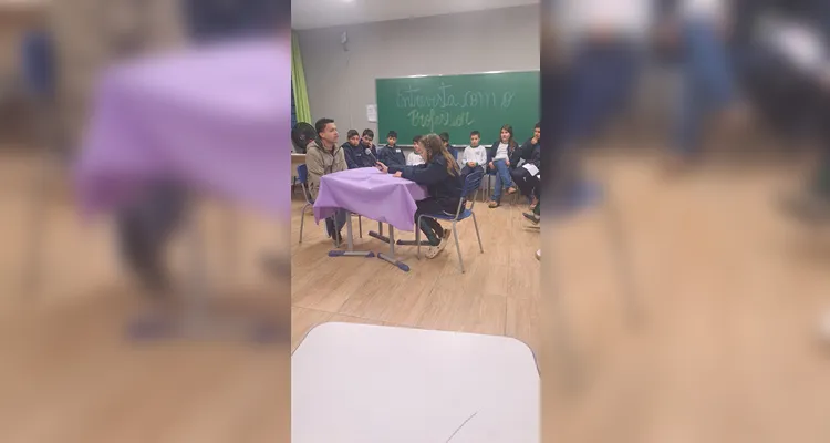 Confira os registros do trabalho em sala de aula.