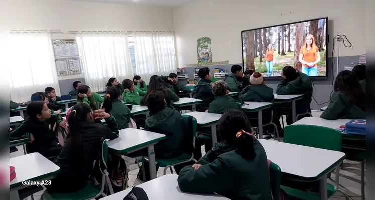 Veja a série de registros realizada pelos estudantes e dentro da sala de aula.