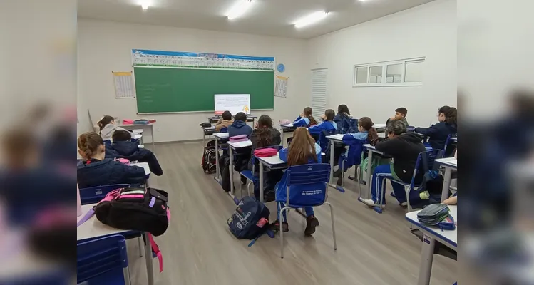 Confira os registros do trabalho em sala de aula.