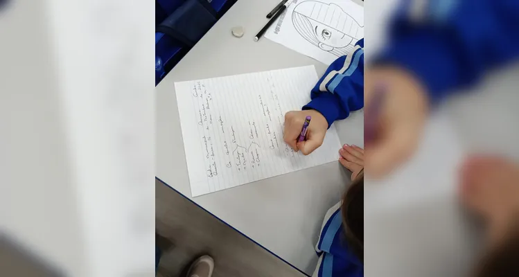 Confira os registros do trabalho em sala de aula.