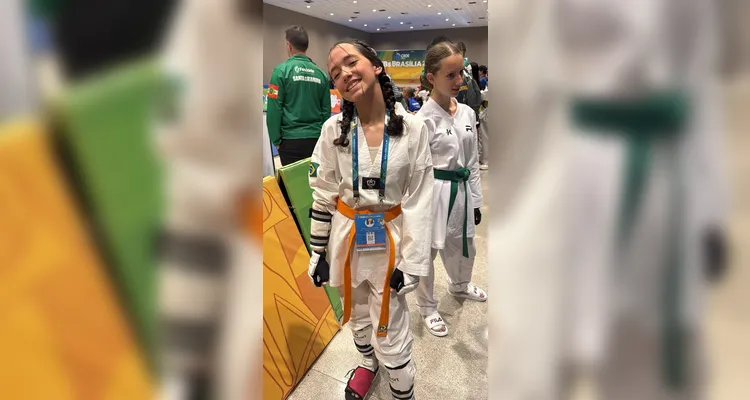 Nathaly Lima conquista prata inédita no Brasileiro Escolar de Taekwondo em Brasília