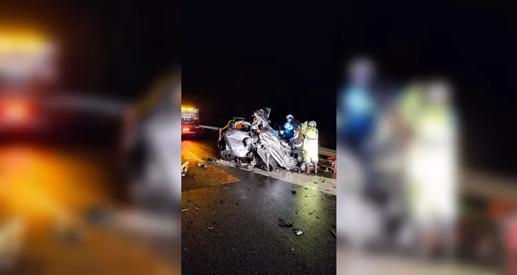 Três pessoas morrem em colisão frontal na BR-277 em Fernandes Pinheiro