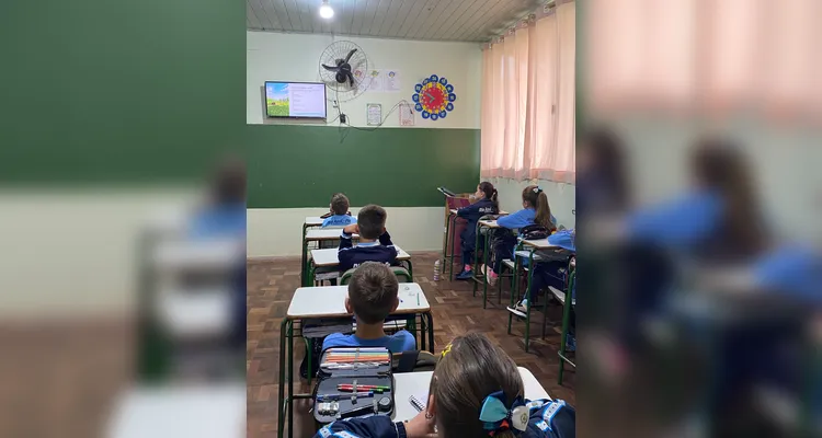 Confira os registros em sala de aula.